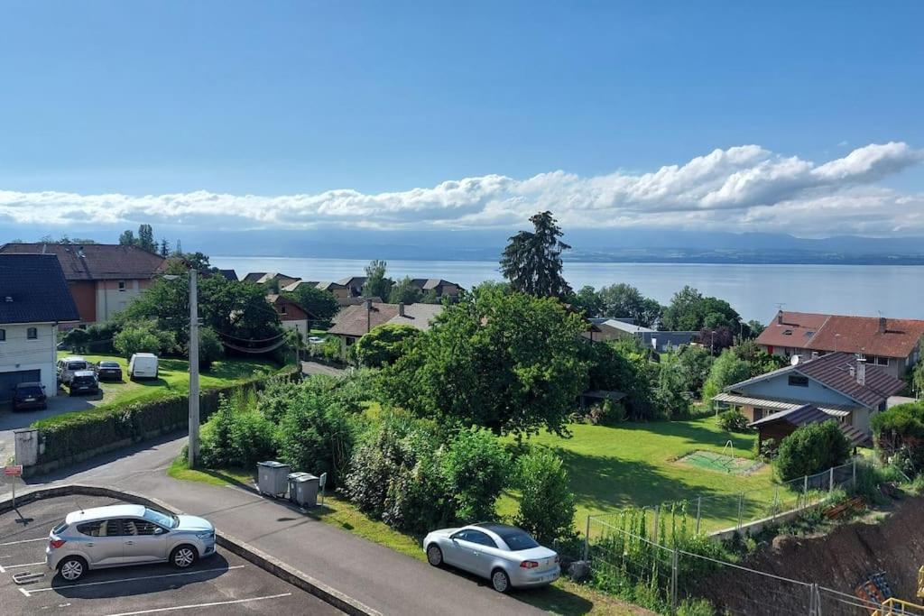 Appart Cosy Avec Vue Sur Le Lac Leman เอวิยงเลบานส์ ภายนอก รูปภาพ