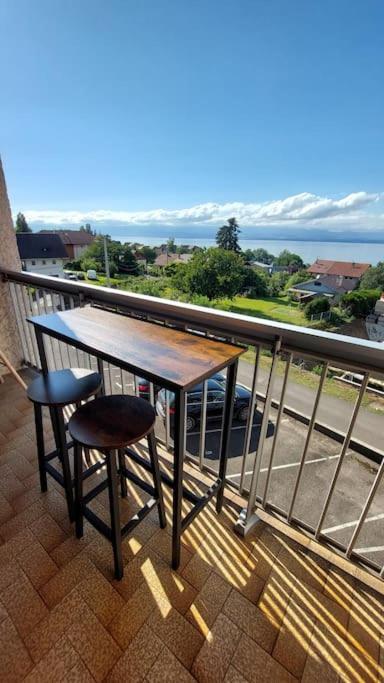 Appart Cosy Avec Vue Sur Le Lac Leman เอวิยงเลบานส์ ภายนอก รูปภาพ