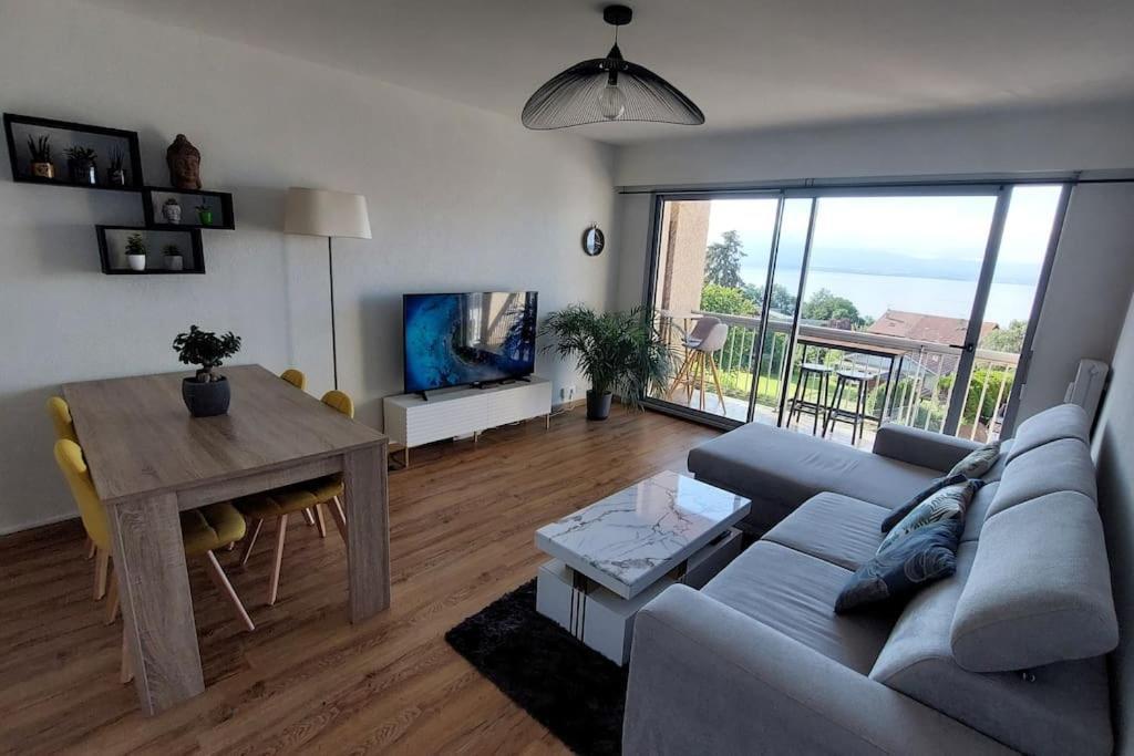 Appart Cosy Avec Vue Sur Le Lac Leman เอวิยงเลบานส์ ภายนอก รูปภาพ